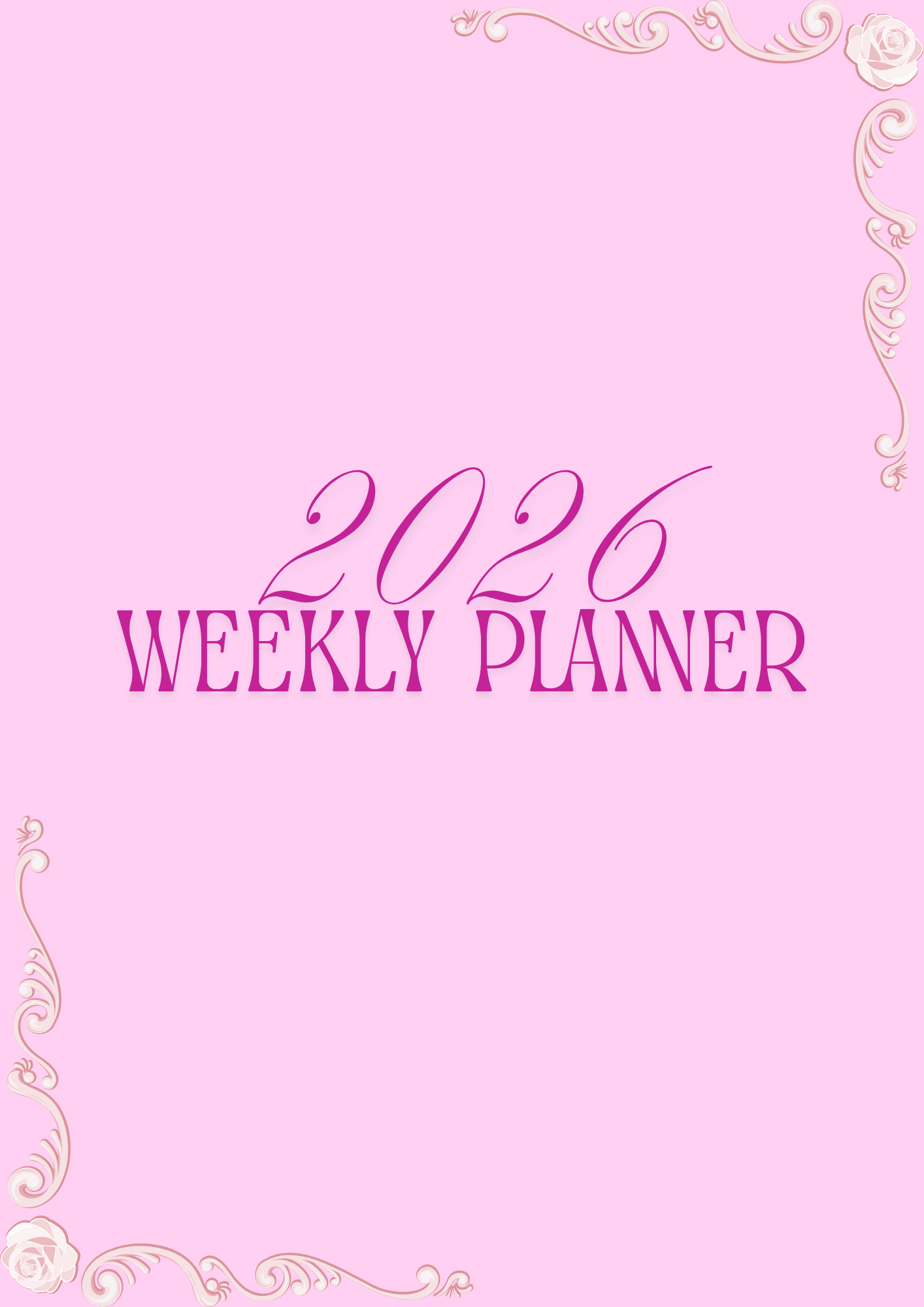 Pink Weekly Digital Planner